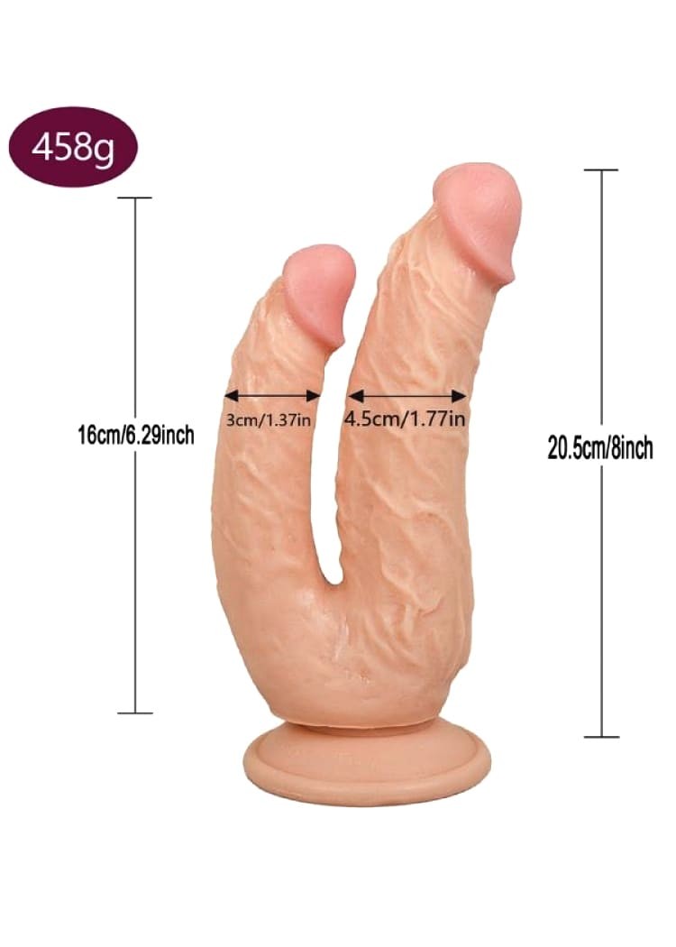 Ten Rengi Çift Taraflı Dildo