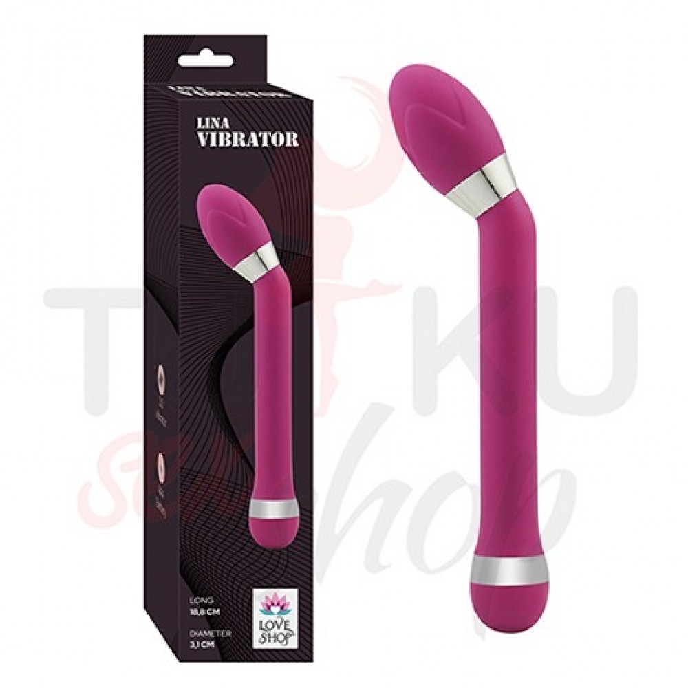 Lina G Noktası Uyarıcı Titreşimli Vibratör – 18,8 cm Eğimli Başlıklı Silikon