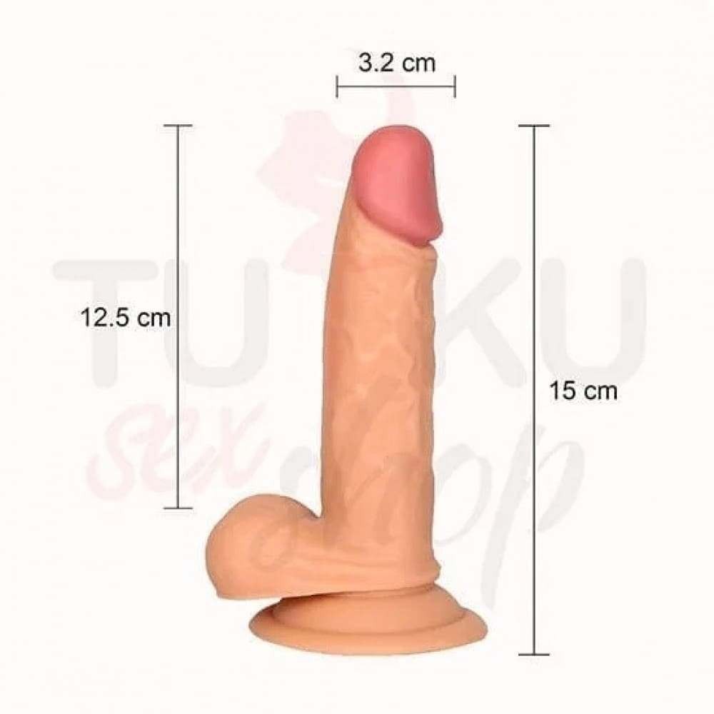 15 cm Kemerli Strapon Dildo – Ayarlanabilir Deri Kemerli Yapay Penis
