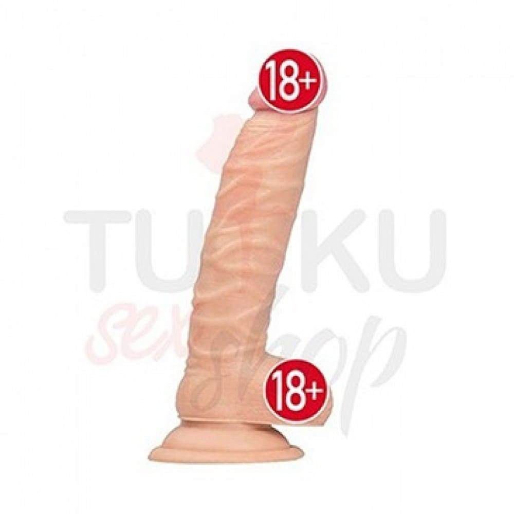 20 cm Ten Rengi Gerçekçi Dildo – Vantuzlu ve Esnek Yapı
