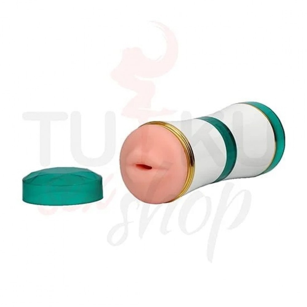 18 cm Çift Girişli Oral & Vajinal Mastürbatör
