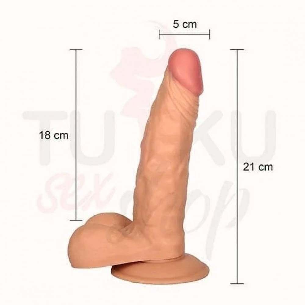 21 cm Kalın Titreşimli Kemerli Strapon – 7 Modlu Gerçekçi Dildo