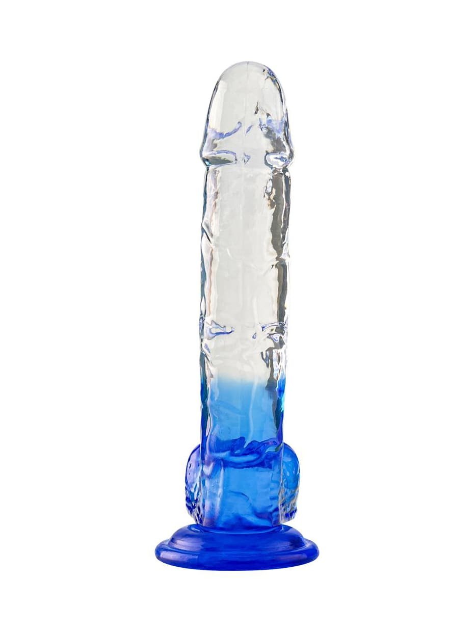 Şeffaf Mavi Realistik Dildo