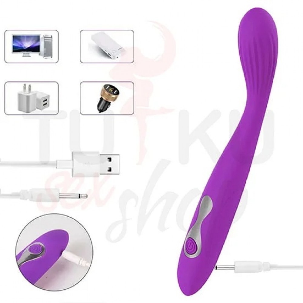 Eğimli Başlıklı Şarjlı G-Nokta Masaj Vibratörü 