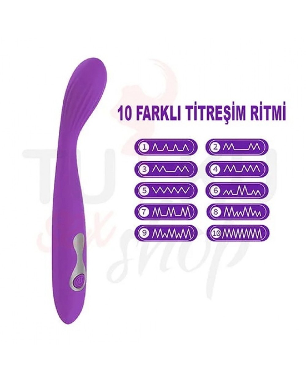 Eğimli Başlıklı Şarjlı G-Nokta Masaj Vibratörü 