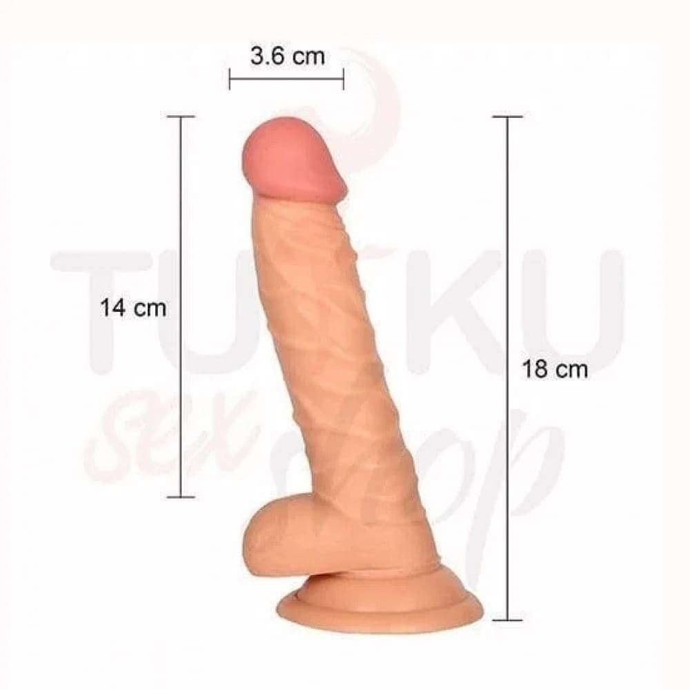 18 cm Belden Bağlamalı Strapon – Gerçekçi Doku ve Vantuzlu Yapay Penis