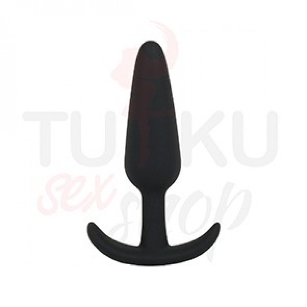 10 cm İnce Uçlu Siyah Silikon Anal Plug