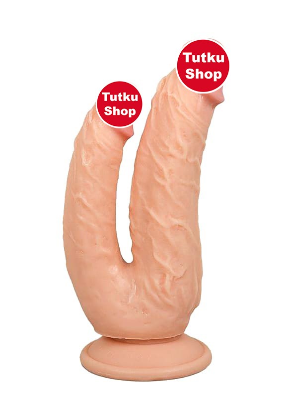 Ten Rengi Çift Taraflı Dildo