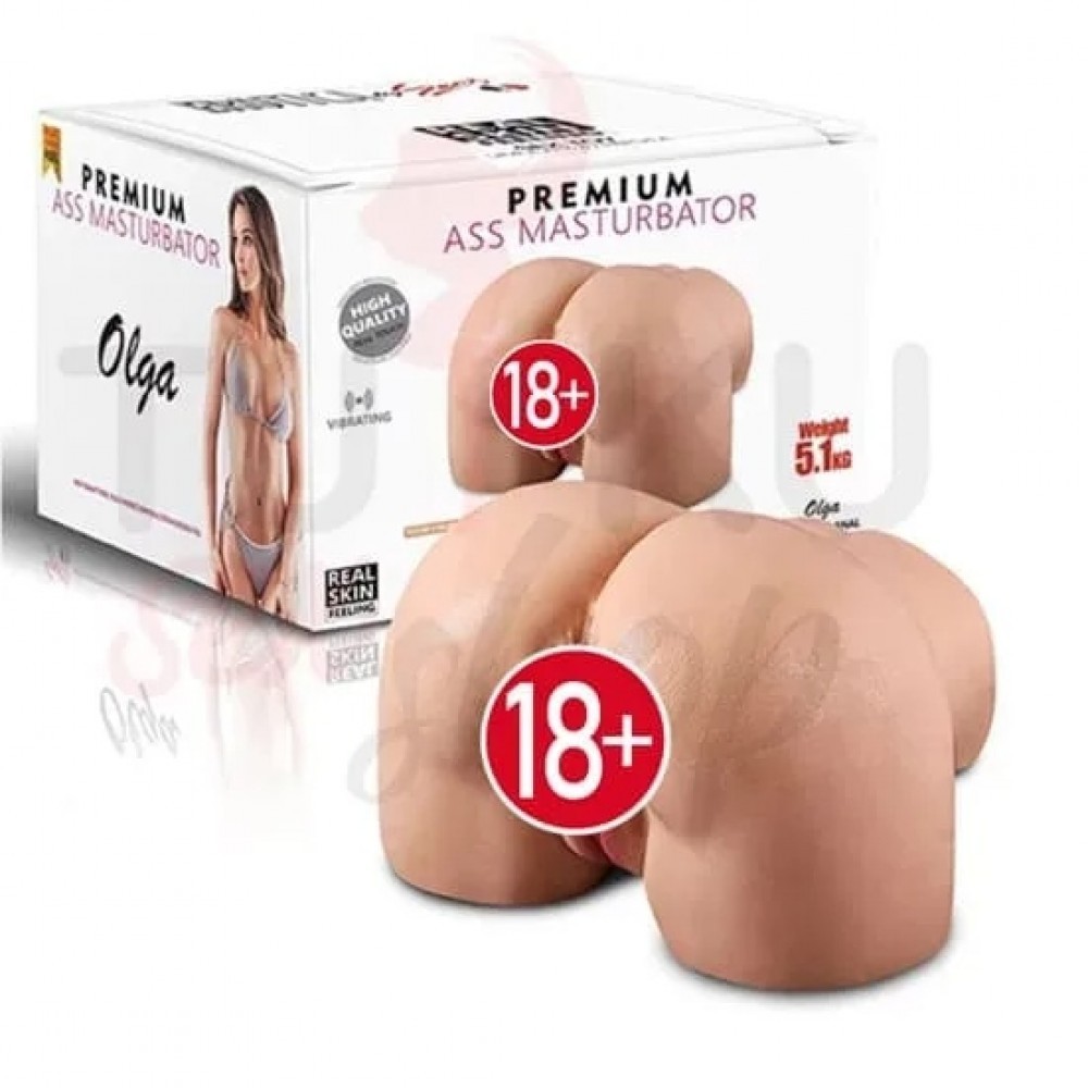 Titreşimli Büyük Boy Suni Kalça Mastürbatör – Anal & Vajinal Girişli