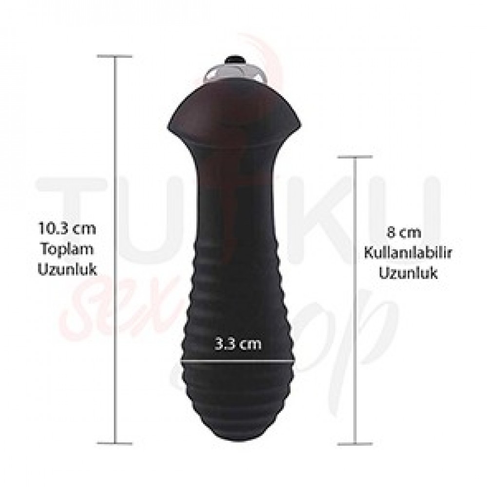 Giyilebilir Titreşimli Anal ve Vajinal Plug – 10,3 cm Silikon Tıkaç Vibratör