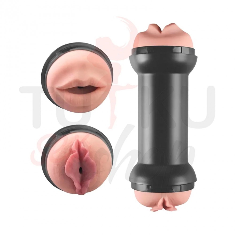 Lovetoy Çift Taraflı Oral & Vajinal Mastürbatör – Çift Girişli 