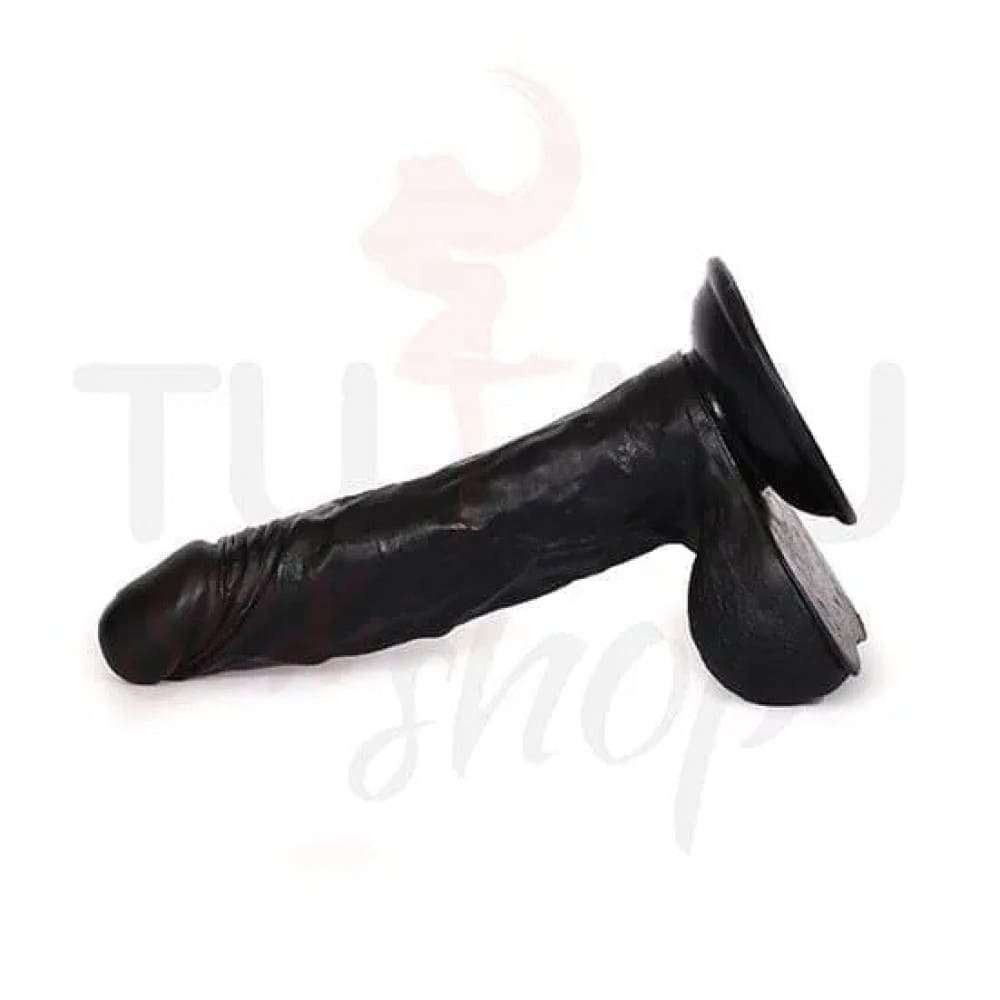 21 cm Kalın Siyah Kemerli Strapon – Gerçekçi Zenci Dildo Modeli