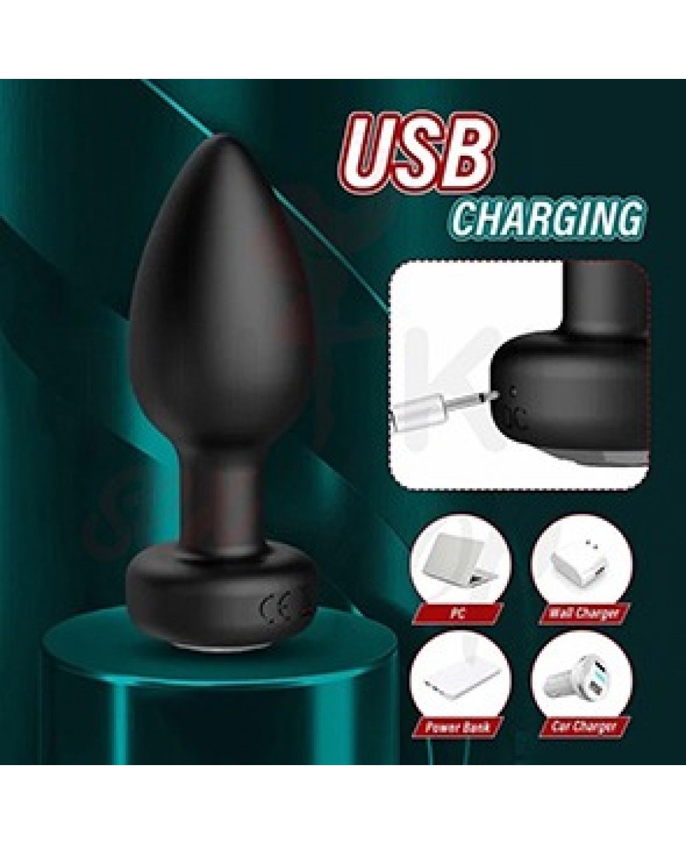 Kablosuz Kumandalı Şarjlı Anal Plug – 10 Modlu Titreşimli Silikon Tıkaç