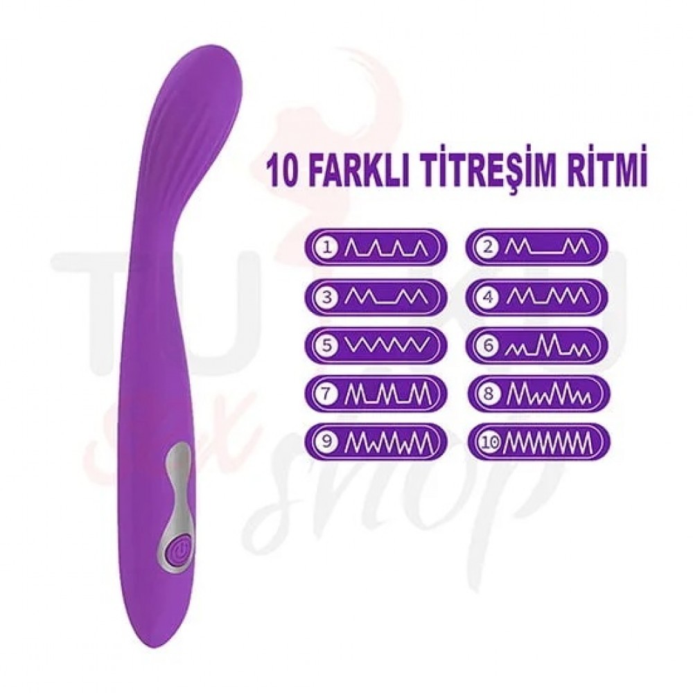 Eğimli Başlıklı Şarjlı G-Nokta Masaj Vibratörü 