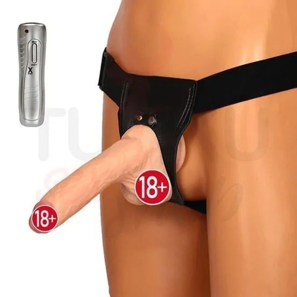20 cm Titreşimli Kemerli Strapon Dildo – 7 Farklı Vibrasyon Modu