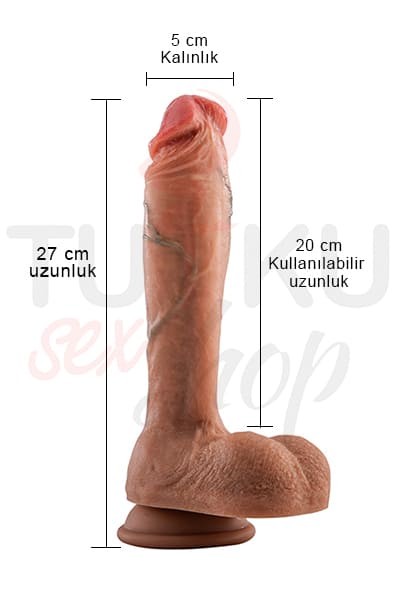 27 cm Ultra Gerçekçi Çift Katmanlı Titreşimli Dildo – Uzaktan Kumandalı ve Bükülebilir