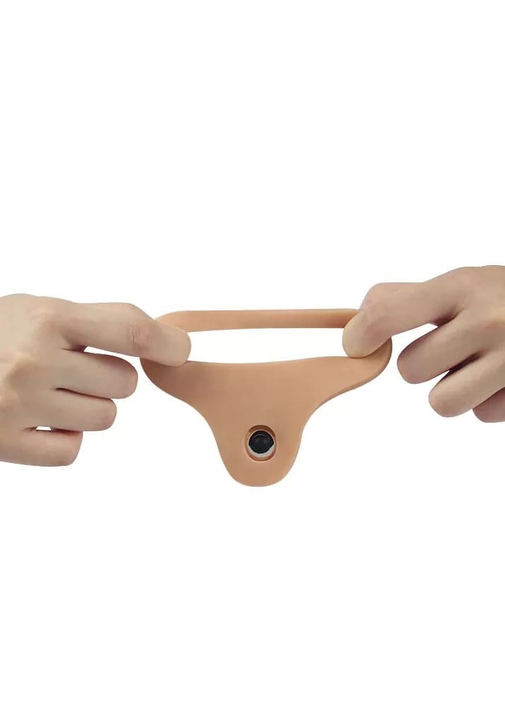 16 cm Halkalı Titreşimli Anal Dildo 