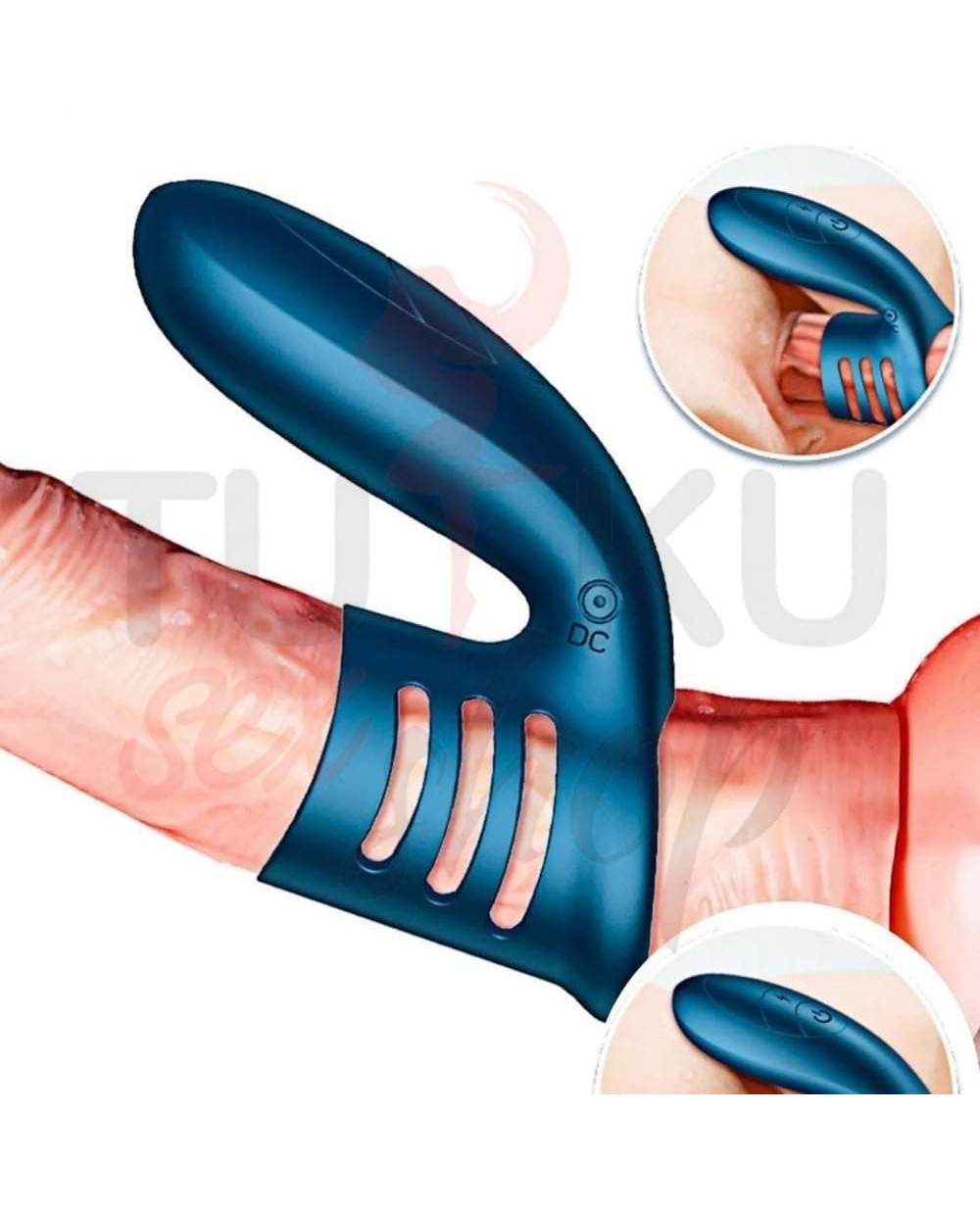 Şarjlı Su Geçirmez Güçlü Titreşimli Klitoris Uyarıcılı Penis Yüzüğü