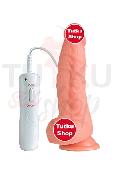 20 cm Kalın Gerçekçi 10 Fonksiyonlu Titreşimli Vibratör