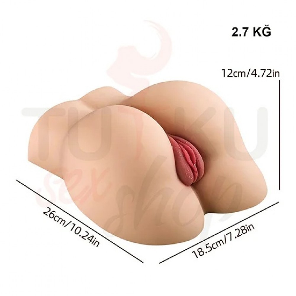 Ultra Realistik Anal & Vajinal Girişli Büyük Kalça Mastürbatör