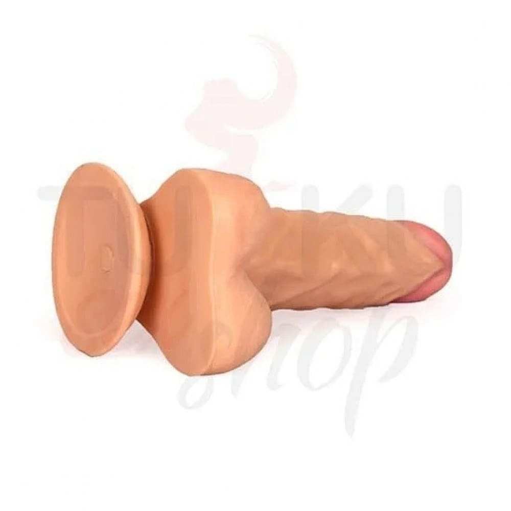 21 cm Kalın Realistik Dildo – 5 cm Çaplı, Vantuzlu ve Strapon Uyumlu