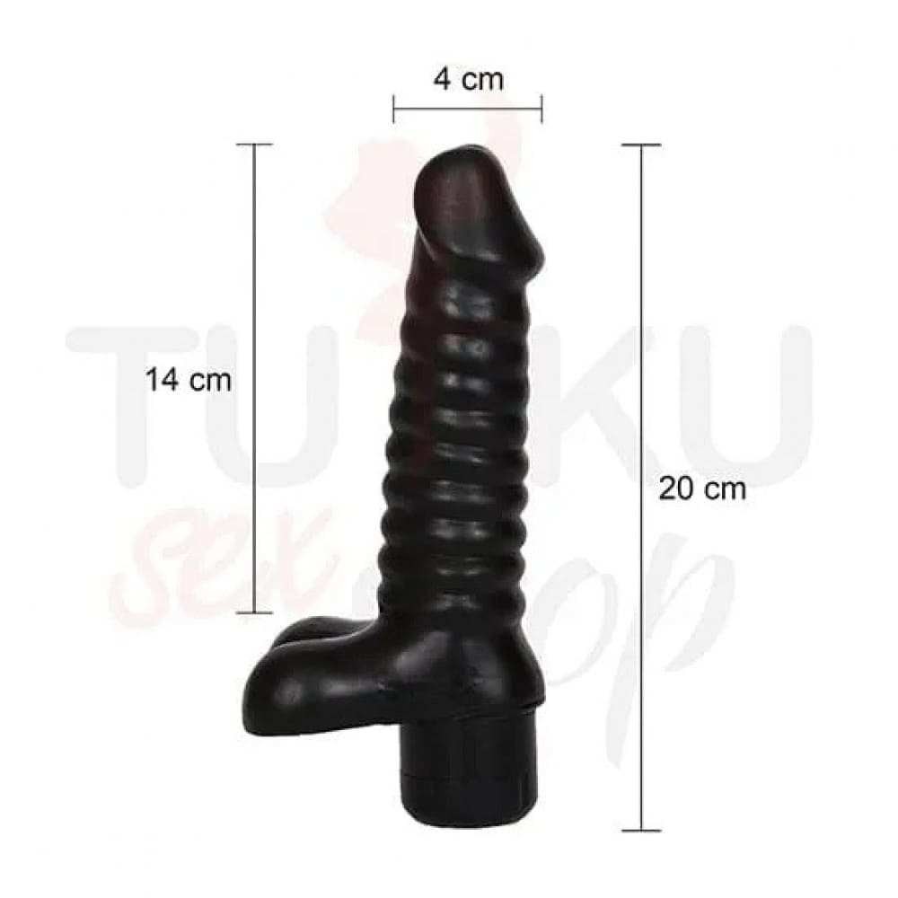 20 cm Siyah Damarlı Titreşimli Vibratör 
