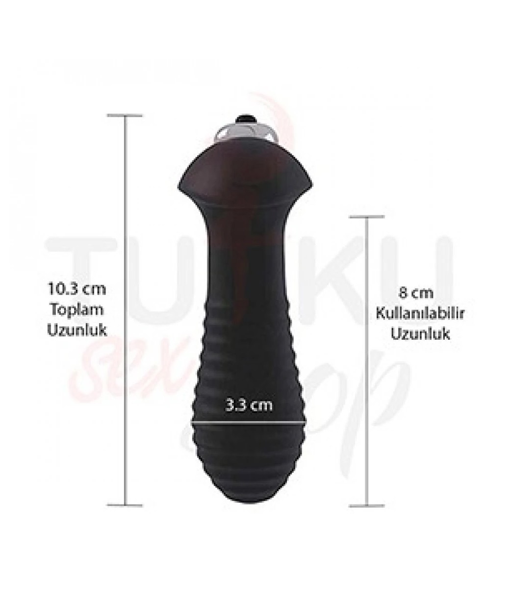 Giyilebilir Titreşimli Anal ve Vajinal Plug – 10,3 cm Silikon Tıkaç Vibratör