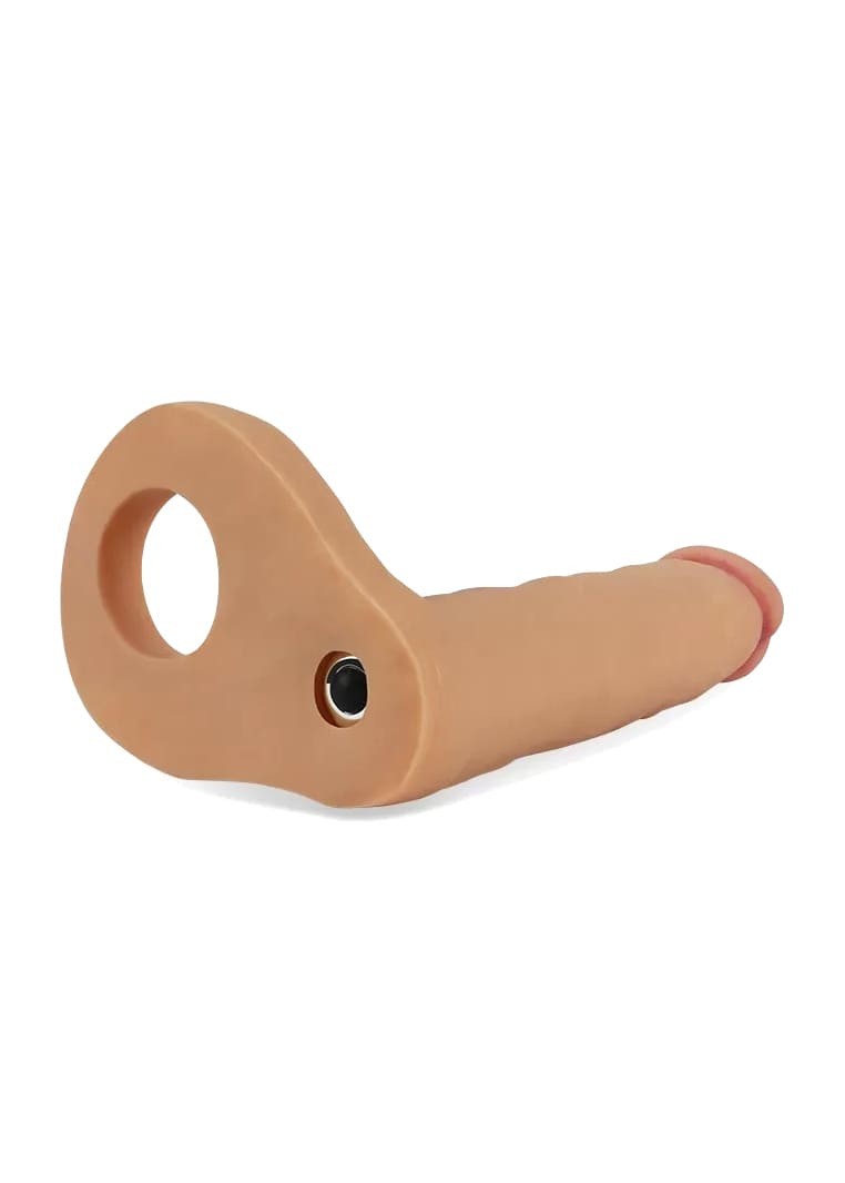 16 cm Halkalı Titreşimli Anal Dildo 
