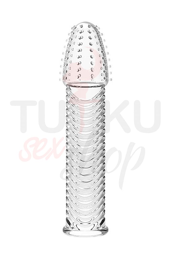 Tırtıklı Şeffaf Penis Kılıfı – 15.3 cm