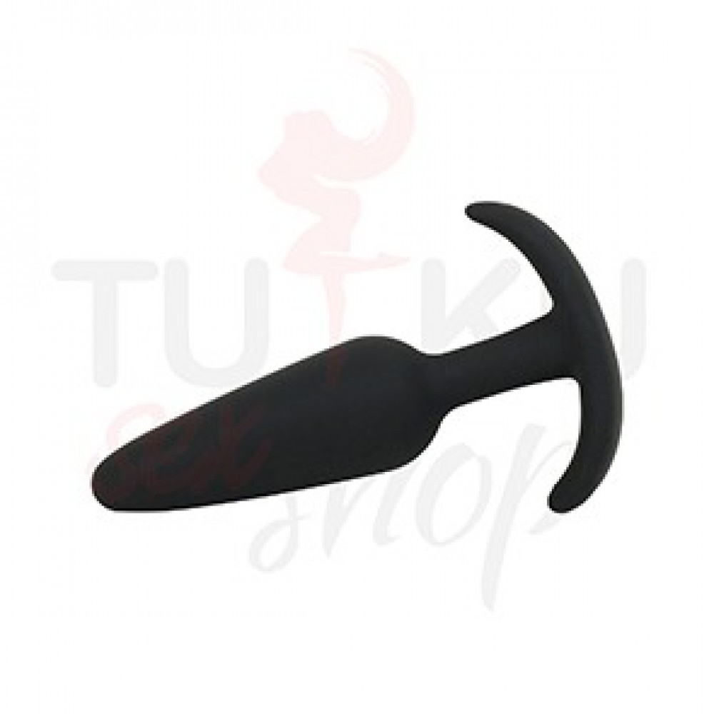 10 cm İnce Uçlu Siyah Silikon Anal Plug