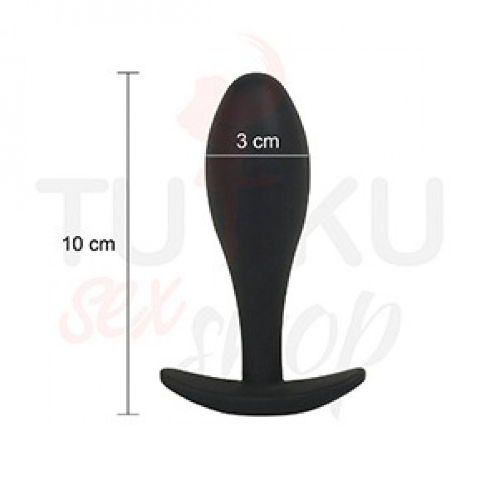 10 cm Siyah Esnek Medikal Silikon Anal Plug