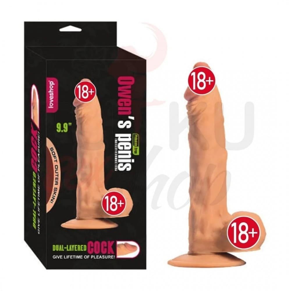 23 cm Dev Boy Titreşimli Gerçekçi Dildo 