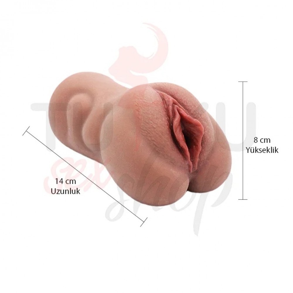 Realistik 14 cm Yapay Vajina Mastürbatör