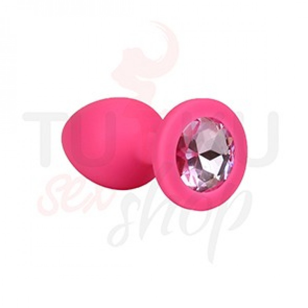 Pembe - Kristalli Silikon Anal Plug