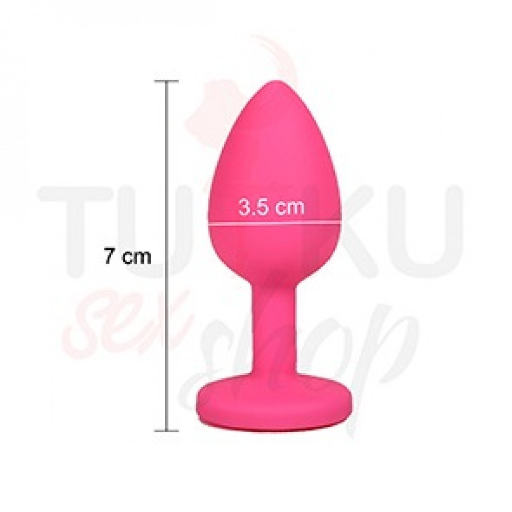 Pembe - Kristalli Silikon Anal Plug
