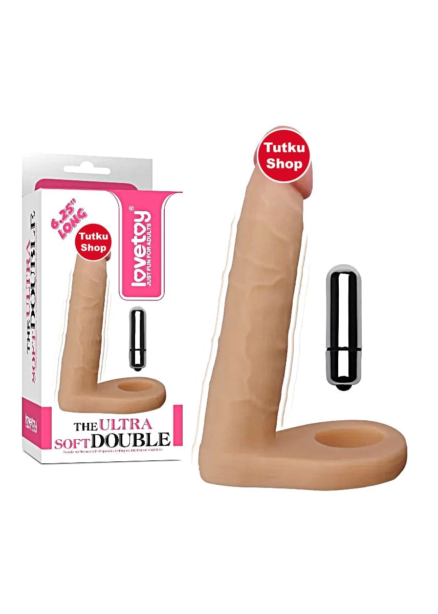 16 cm Halkalı Titreşimli Anal Dildo 