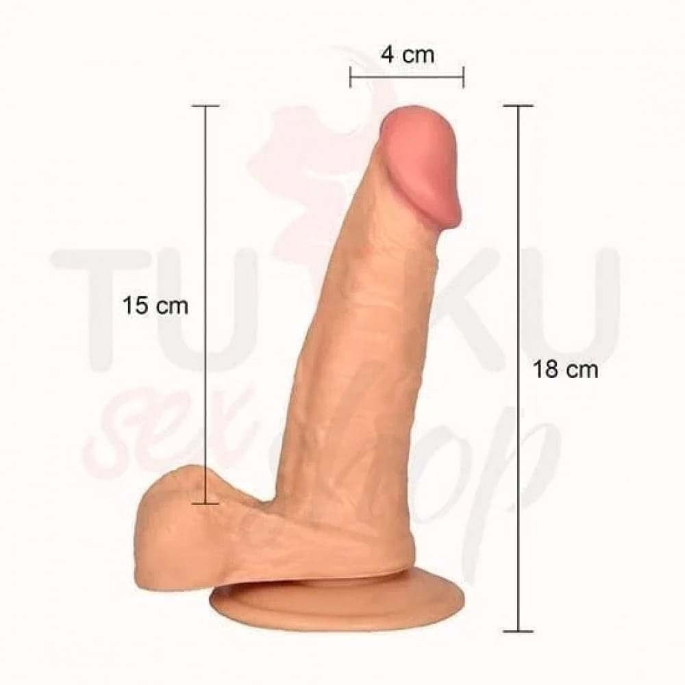 18 cm Kemerli Strapon Dildo – Gerçekçi Doku ve Esnek Yapı