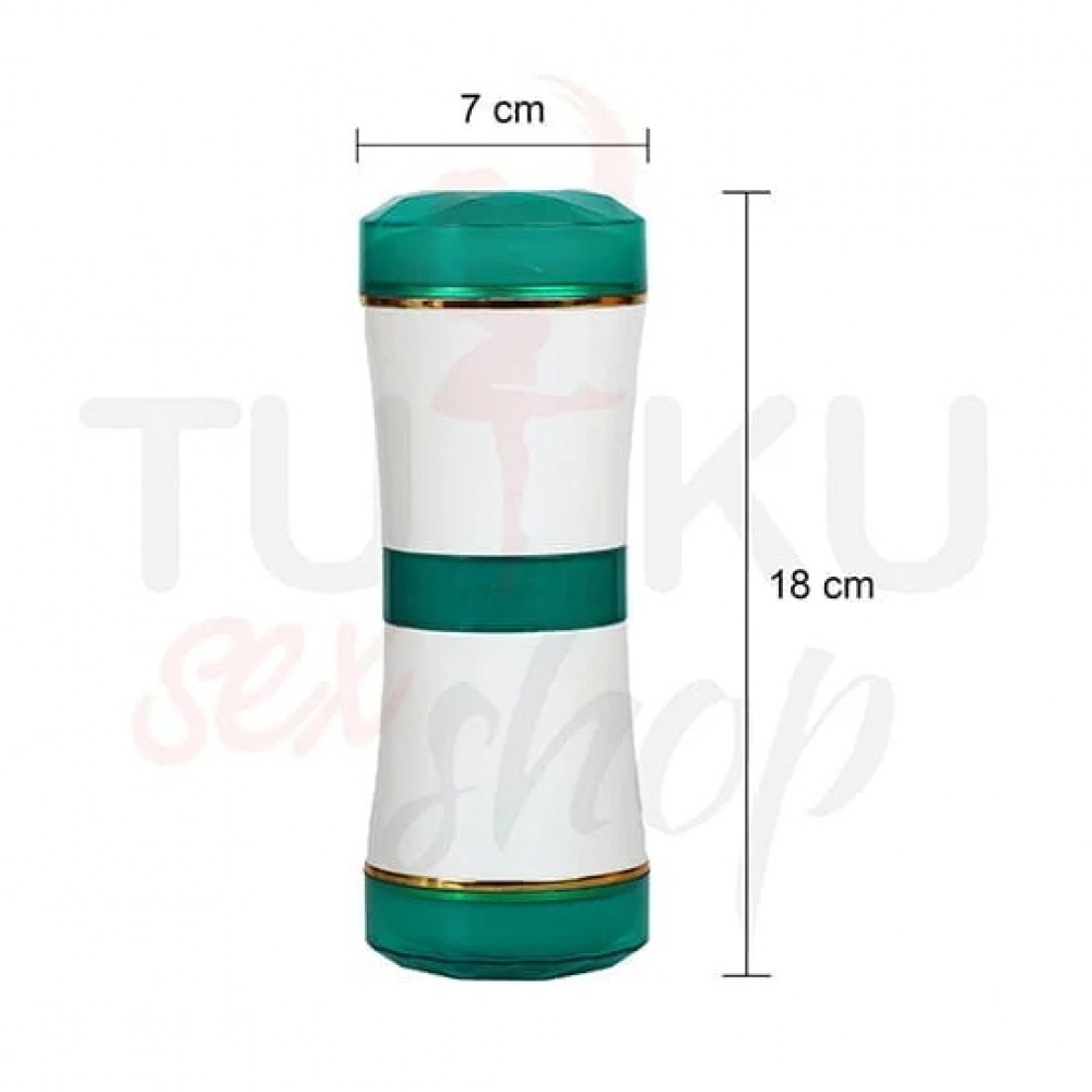18 cm Çift Girişli Oral & Vajinal Mastürbatör