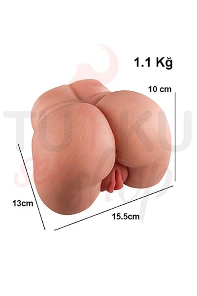 Bethany – Anal Vajina Çift Girişli Titreşimli Isıtmalı Realistik Kalça