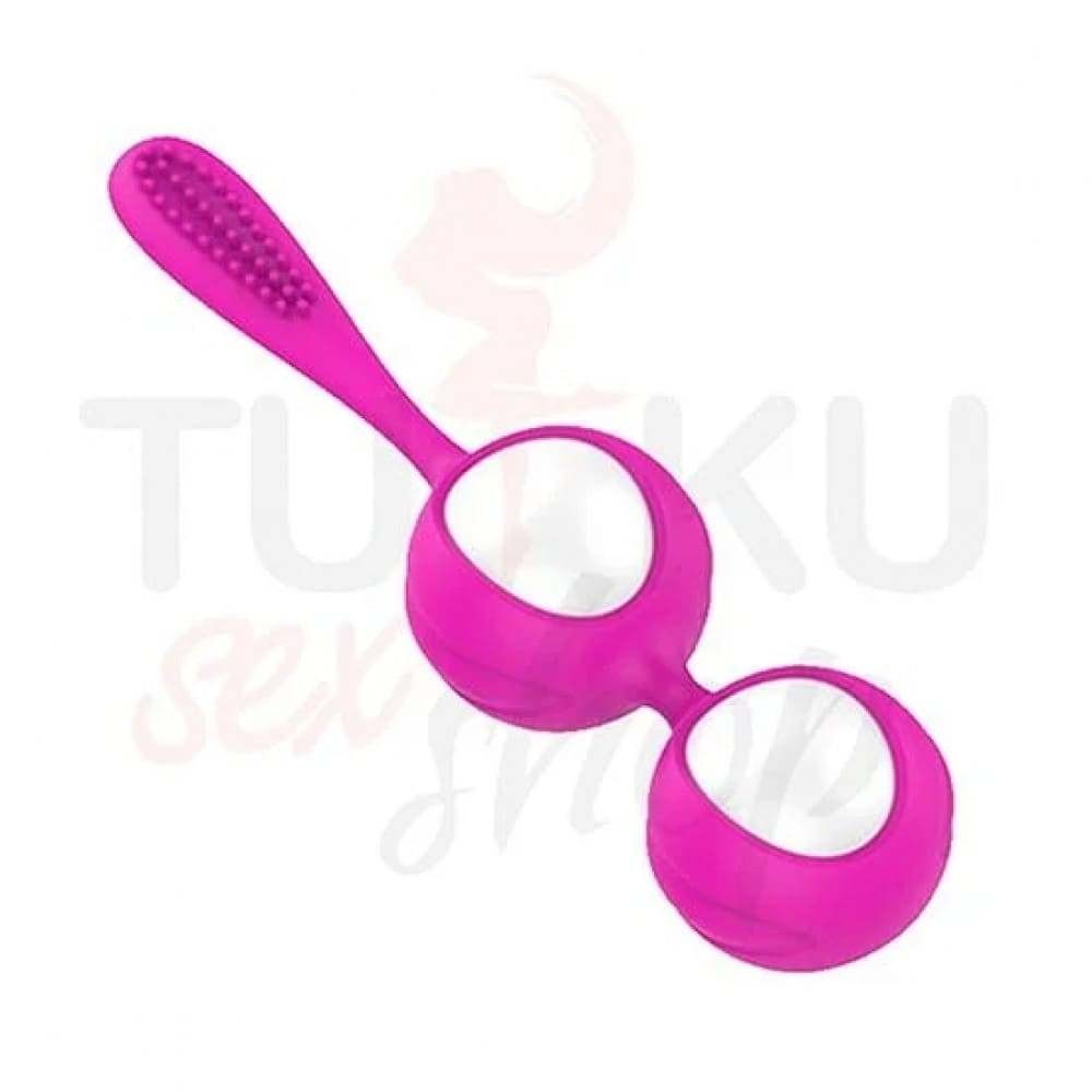 Vajinal Sıkılaştırıcı Silikon Kegel Egzersiz Topu – Çift Halkalı Tasarım