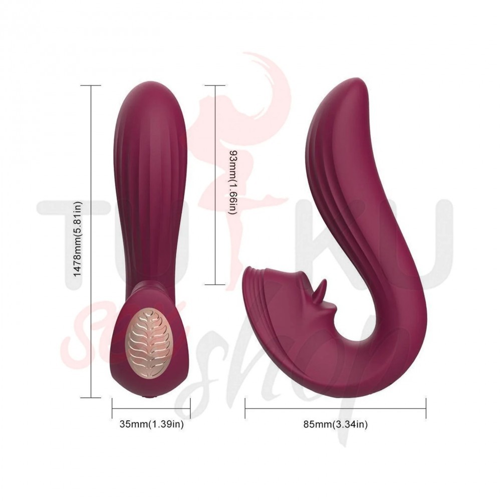 2’si 1 Arada G-Spot & Klitoris Dil Vibratörü – 45° Ayarlanabilir Başlık, Su Geçirmez