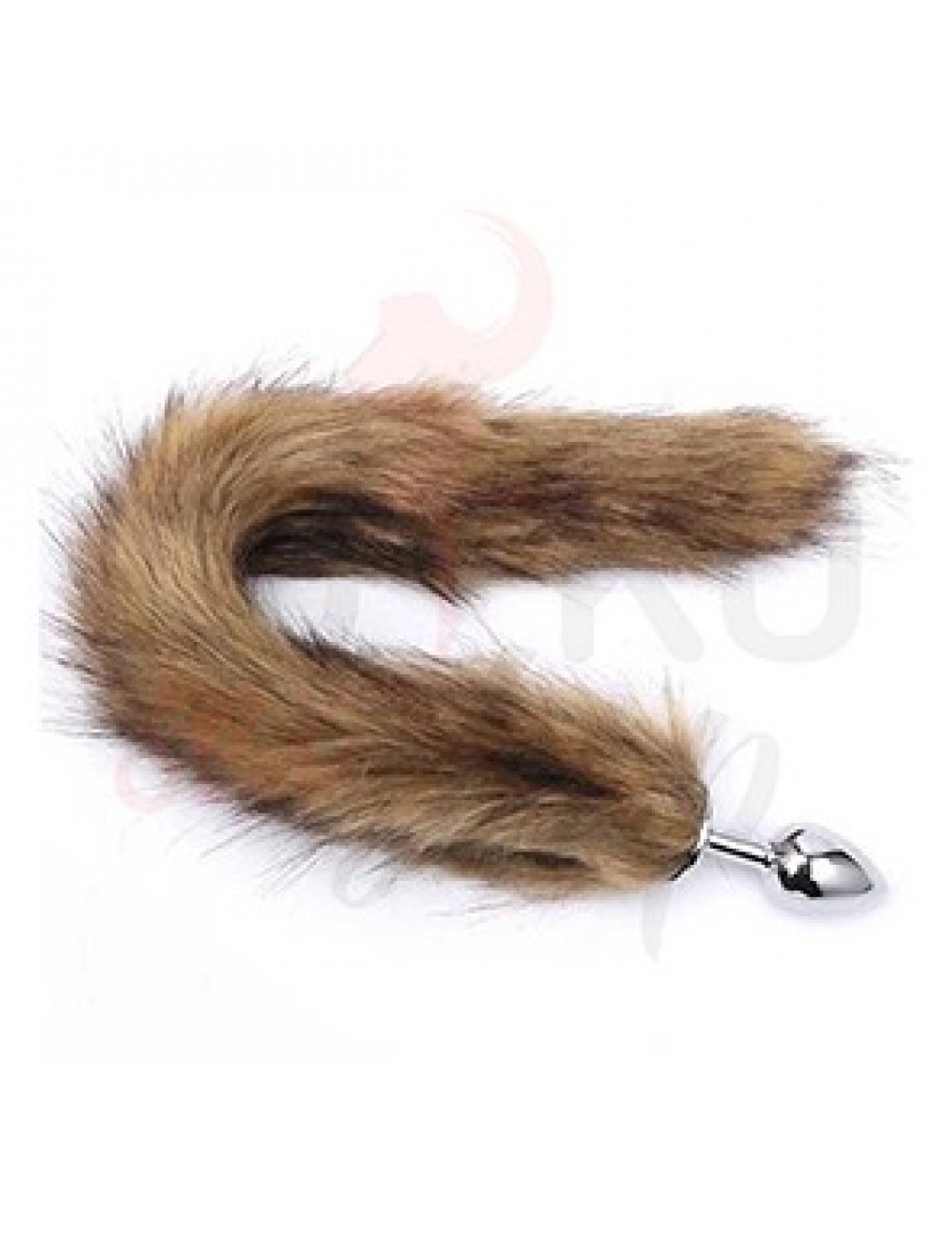 Tilki Kuyruklu Tüylü Metal Anal Plug – 40 cm Kuyruk