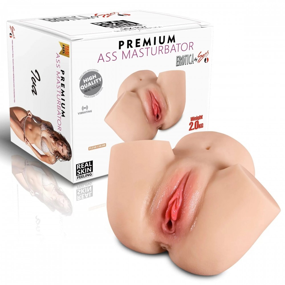 Realistik Anal & Vajinal Titreşimli Suni Kalça Mastürbatör