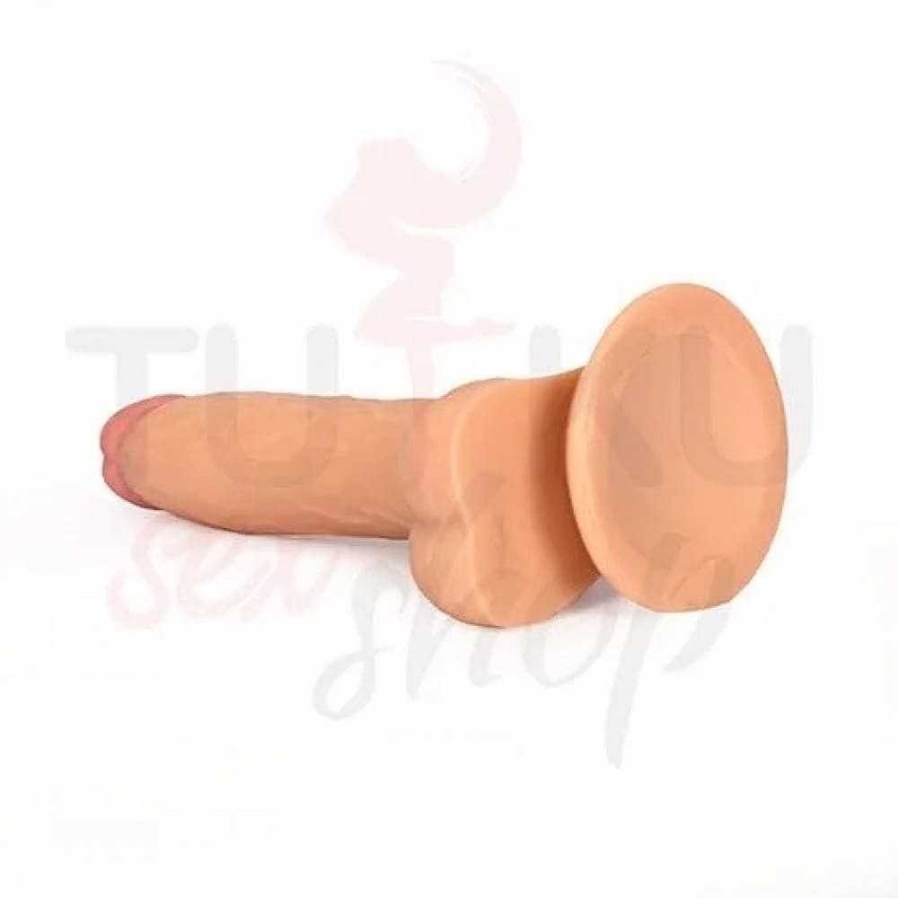 20 cm Titreşimli Realistik Vibratör – Damarlı ve Vantuzlu Yapı