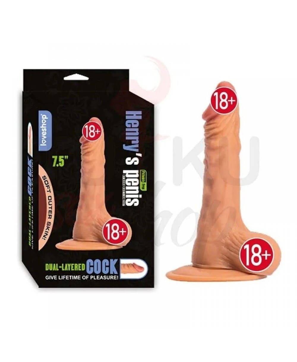 19 cm Gerçekçi Dokuya Sahip Dildo 