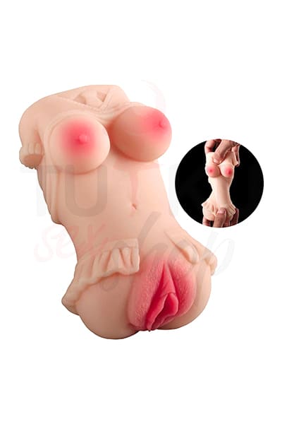 Amelia - Kolay Saklanabilir Cep Boy Suni Vajina 13 CM