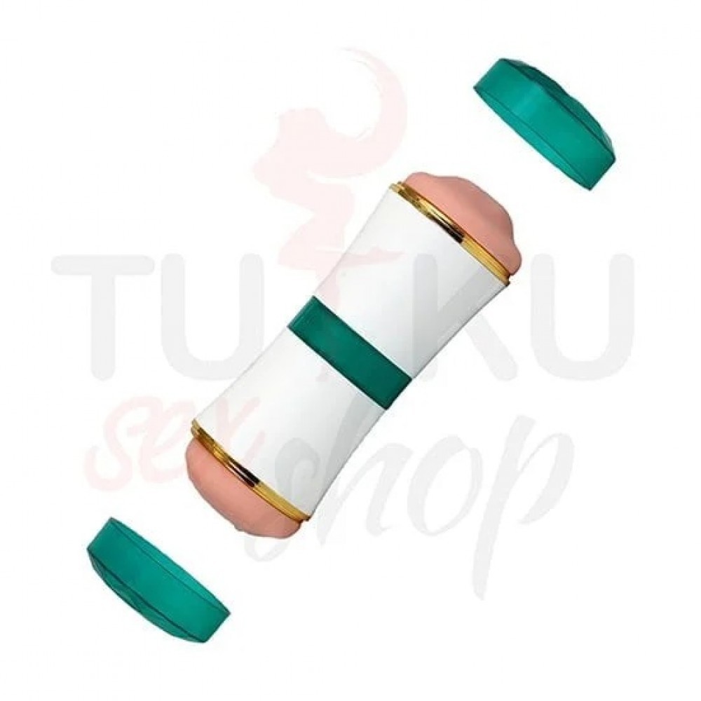 18 cm Çift Girişli Oral & Vajinal Mastürbatör
