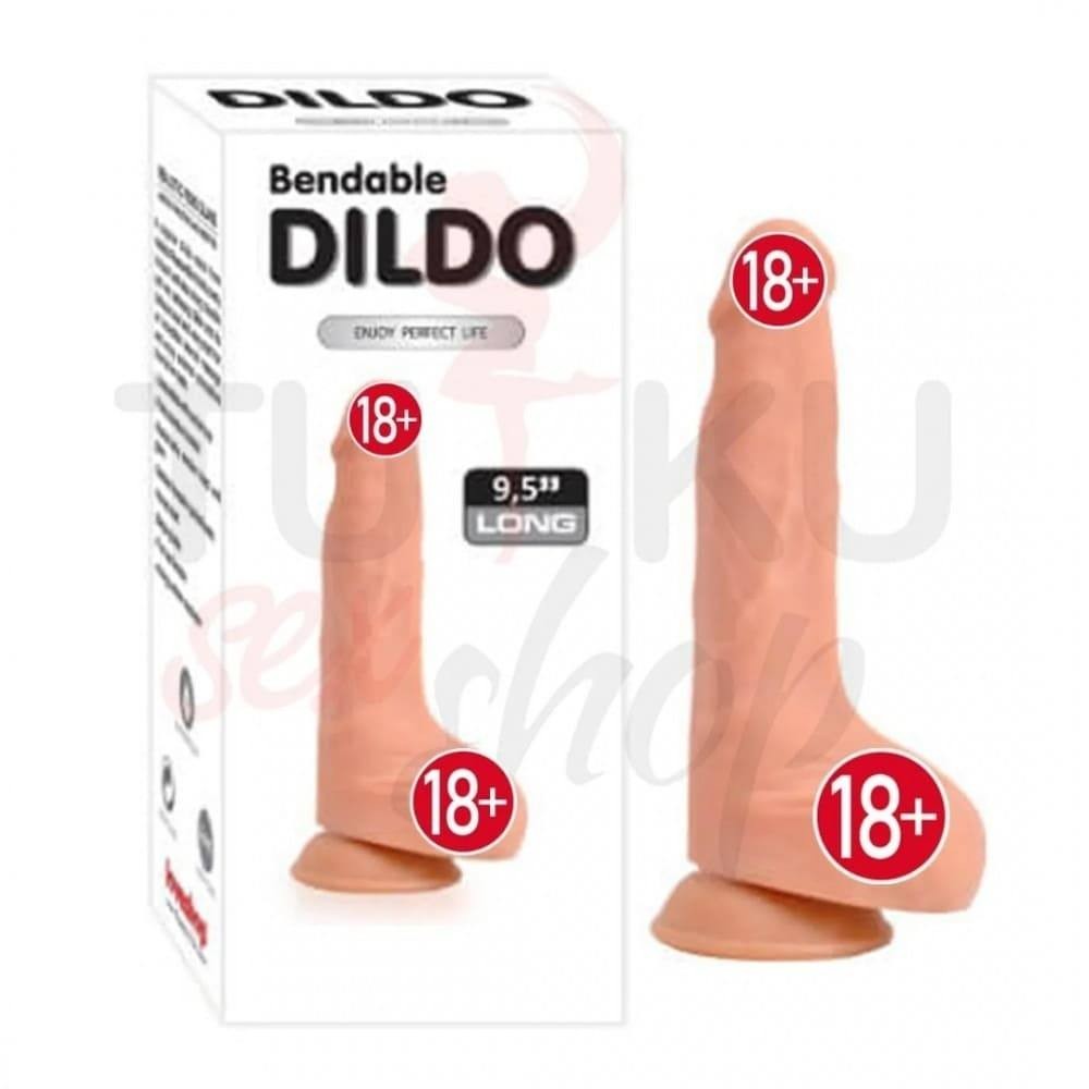 24 cm Kıkırdaklı Gerçekçi Dildo – Ultra Yumuşak ve Strapon Uyumlu