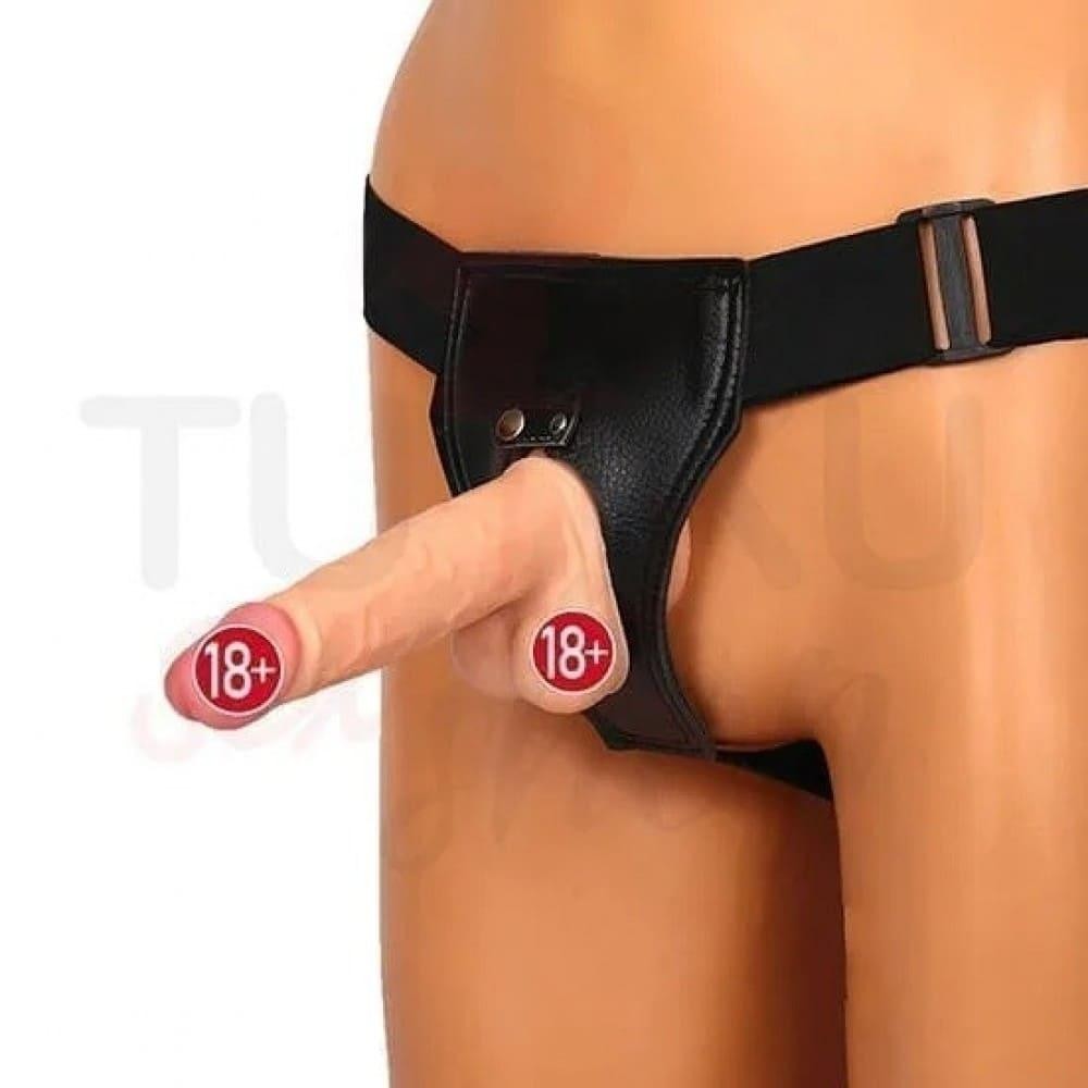 15 cm Kemerli Strapon Dildo – Ayarlanabilir Deri Kemerli Yapay Penis
