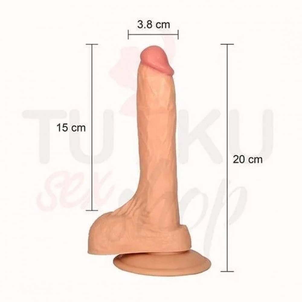 20 cm Kemerli Esnek Strapon Dildo – Gerçekçi Görünüm ve Doğal Doku